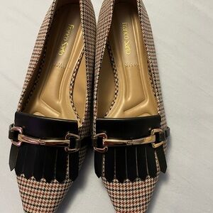 Franco Sarto Womens Rina Plaid Slip on Ballet Flats Shoes 6 Medium NEW Unworn